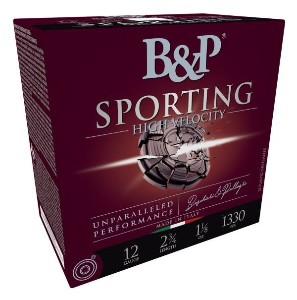 B&P 12B8SCH8 Sporting Clay  12Gauge 2.75" 1 1/8oz 8Shot 25 Per Box/10 Case