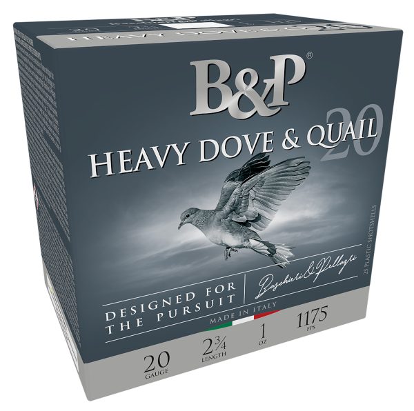 B&P Ammunition 20BD8 Heavy Dove & Quail  20Gauge 2.75" 1oz 8Shot 25 Per Box/10 Case