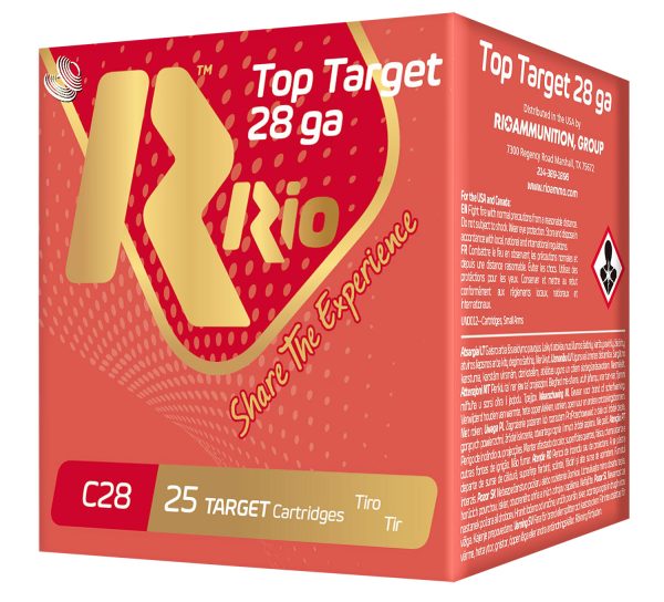 Rio Ammunition RC288 Top Target  28 Gauge 2.75", 3/4 oz 8 Shot, 25 Per Box/10 Cs