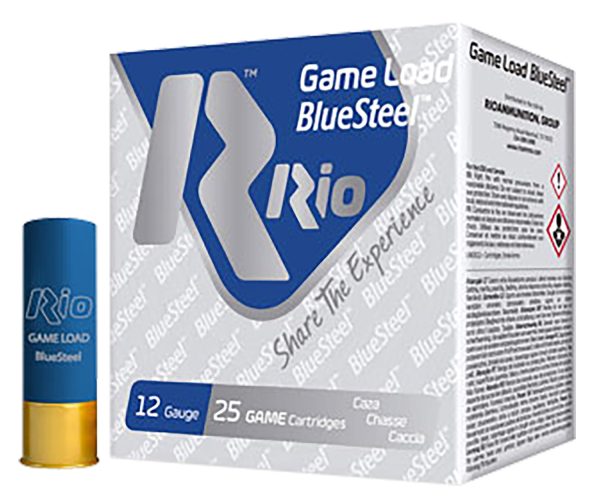 Rio Ammunition GLBS327 Game Load BlueSteel  12Gauge 2.75" 1 1/8oz 7Shot 25 Per Box/10 Case