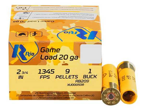 Rio Ammunition RB209 Royal Buck  20Gauge 2.75" 1 1/8oz 0Buck Shot 25 Per Box/10 Case