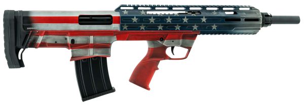 Tokarev USA 21000164 TBP  Bullpup 12 Gauge Semi-Auto 3" 5+1 18.50" Black Steel Barrel, American Flag Picatinny Rail Receiver, American Flag Adjustable Synthetic Stock