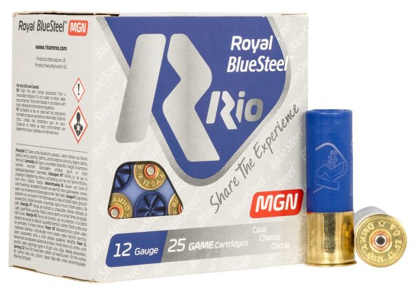 Rio Ammunition RBSM402 Royal BlueSteel Magnum 12Gauge 3" 1 3/8oz 2Shot 25 Per Box/10 Case