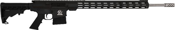 Great Lakes Firearms GL10243SSBLK AR-10  243 Win 5+1 24" Stainless Threaded Barrel, Black Picatinny Rail Aluminum Receiver, 20" M-LOK Handguard, Black Hogue OverMolded Stock, Mil-Spec Grip, Right Hand