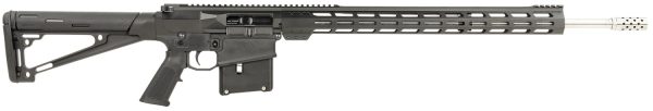 Great Lakes Firearms GL10LA7REMSSBLK AR-10  7mm Rem Mag 5+1 24", Black, 20" M-Lok Handguard Fixed Hogue OverMolded Stock, A2 Grip, Muzzle Brake