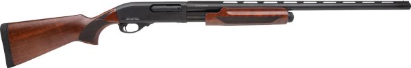 Rock Island PA12MNL28 Pump Action Waterfowl 12 Gauge Pump 3.5" 4+1, 28" Black Anodized Smooth Bore/Vent Rib Barrel & Aluminum Receiver, Fixed Walnut Wood Stock