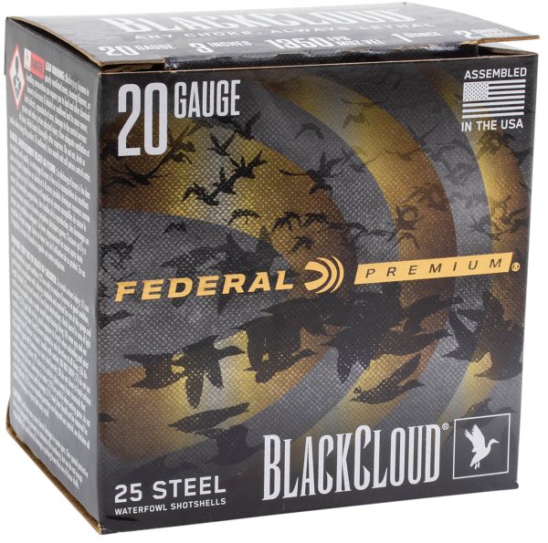 Federal PWUX20924 Premium Black Cloud 20Gauge 3" 1oz 25 Per Box/10 Case