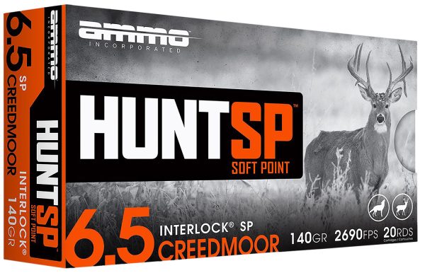 Ammo Inc 65CM140SPA20 Hunt  6.5Creedmoor 140gr Soft Point 20 Per Box/10 Case