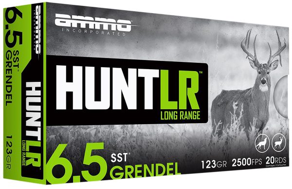 Ammo Inc 65GR123SSTA20 Hunt Long Range 6.5Grendel 123gr Super Shock Tip 20 Per Box/10 Case