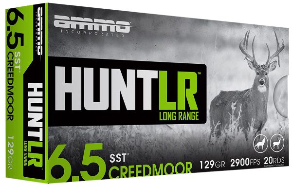 Ammo Inc 65CM129SSTA20 Hunt Long Range 6.5Creedmoor 129gr Super Shock Tip 20 Per Box/10 Case