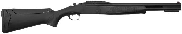 Chiappa Firearms 930.384 202 AXT 12 Gauge 3" 2 20" Black Over/Under Vent Rib Barrel, Black Picatinny Rail Steel Receiver, Black Adj Comb Synthetic Stock