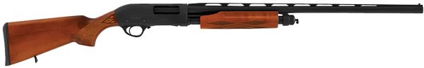 Hatsan USA HEWS122805W2 Escort WS  Full Size 12 Gauge Pump 3" 4+1 28" Black Chrome Vent Rib Barrel, Black Anodized Grooved Aluminum Receiver, Adjustable Turkish Walnut Stock