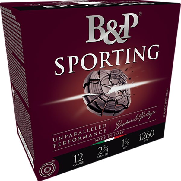 B&p Ammunition 12B1SH75 Sporting Clay  12Gauge 2.75" 1oz 8.5Shot 25 Per Box/10 Case