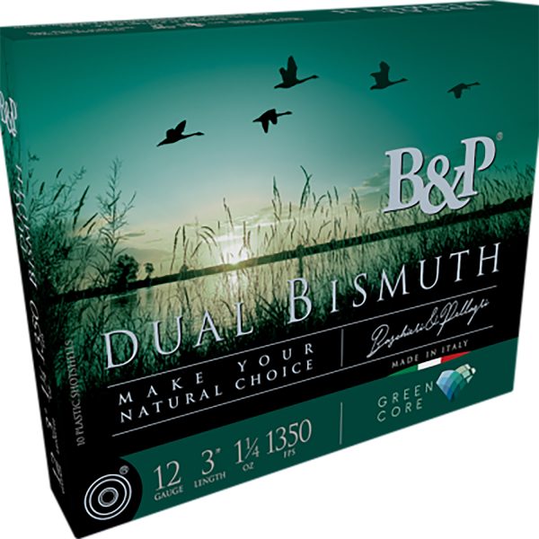 B&p Ammunition 12B5DB43 Dual Bismuth  12Gauge 2.75" 1 1/5oz Bismuth 3/4Shot 10 Per Box/10 Case