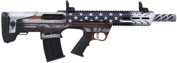 Citadel FRPS1218USA Pup Scout  12 Gauge Semi-Auto 3" 5+1 18.50" Steel Barrel, USA Flag Picatinny Rail Aluminum Receiver, Picatinny Handguards, Adj Cheek Riser Synthetic Stock, Black Polymer Grip