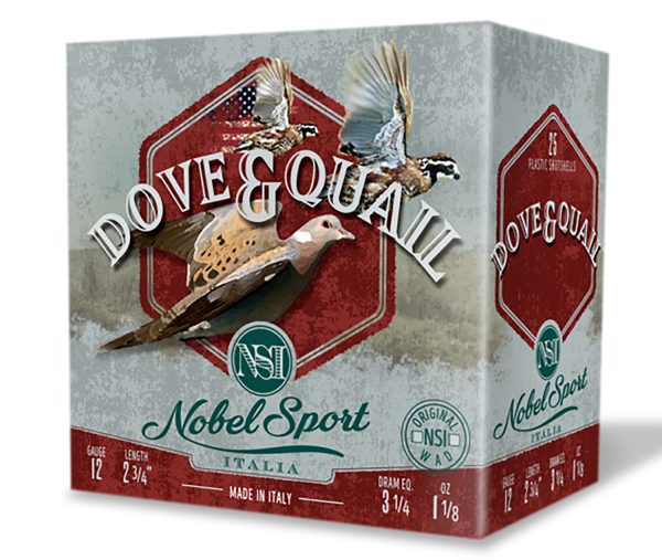 Nobel/eurosports Llc ANSF128 Dove & Quail  12Gauge 2.75" 1 1/8oz 8Shot 25 Per Box/10 Case