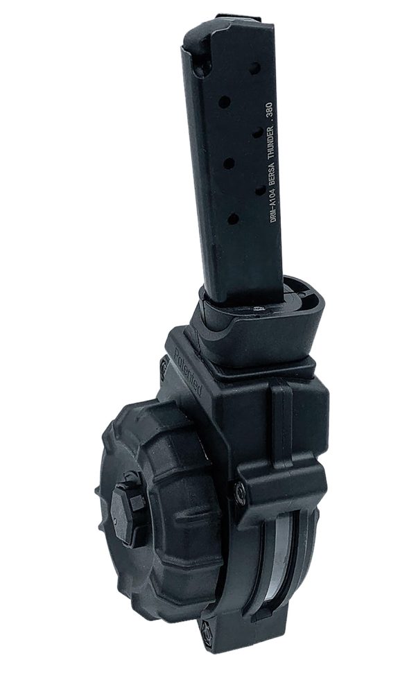 ProMag DRMA104   30rd Drum 380 ACP Fits Bersa Thunder 380 Black