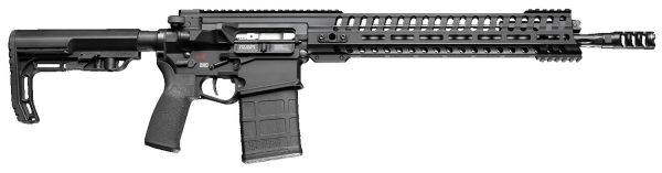 Patriot Ordnance Factory 01235 Revolution Gen4 7.62x51mm NATO 20+1 16.50" Nitride Treated Match Grade Barrel, Black Anodized Gen 4 Lower Receiver, Mission First Tactical Furniture, Ambidextrous