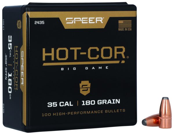 Speer 2435 Hot-Cor  35Cal 180gr Spitzer Soft Point 100 Per Box/5 Case