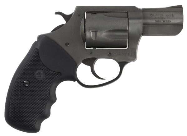 Charter Arms 64420 Bulldog  Large 44 S&W Spl 5 Shot, 2.50" Black Nitride Steel Barrel, Cylinder & Frame w/Black Finger Grooved Rubber Grip, Exposed Hammer