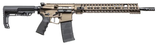 Patriot Ordnance Factory 00910 Renegade +  223 Rem,5.56x45mm NATO 16.50" 30+1 Burnt Bronze 6 Position MFT BMS Minimalist Stock