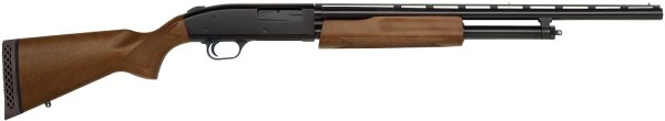 Mossberg 54132 500 Bantam Youth 20 Gauge Pump 3" 5+1 22" Blued Vent Rib Barrel, Blued Steel Receiver, Hardwood Stock, Accu-Set Chokes, Right Hand