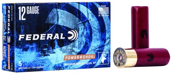 Federal F130RS Power-Shok  12Gauge 2.75" 1 1/4oz Rifled SlugShot 5 Per Box/50 Case